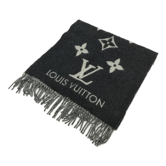 LOUIS VUITTON Monogram Cashmere Scarf #TF051 - Picture 3 of 5